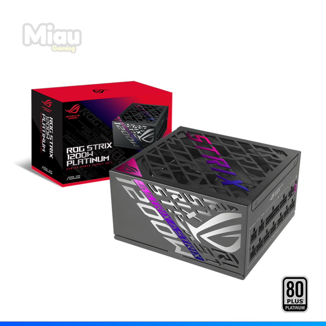 FUENTE DE PODER ASUS ROG STRIX 1200W 80 PLUS PLATINIUM FULL MODULAR 3.1 PCLE 5.1 FUENTE DE PODER ASUS ROG STRIX 1200W 80 PLUS PLATINIUM FULL MODULAR 3.1 PCLE 5.1 - Imagen 1