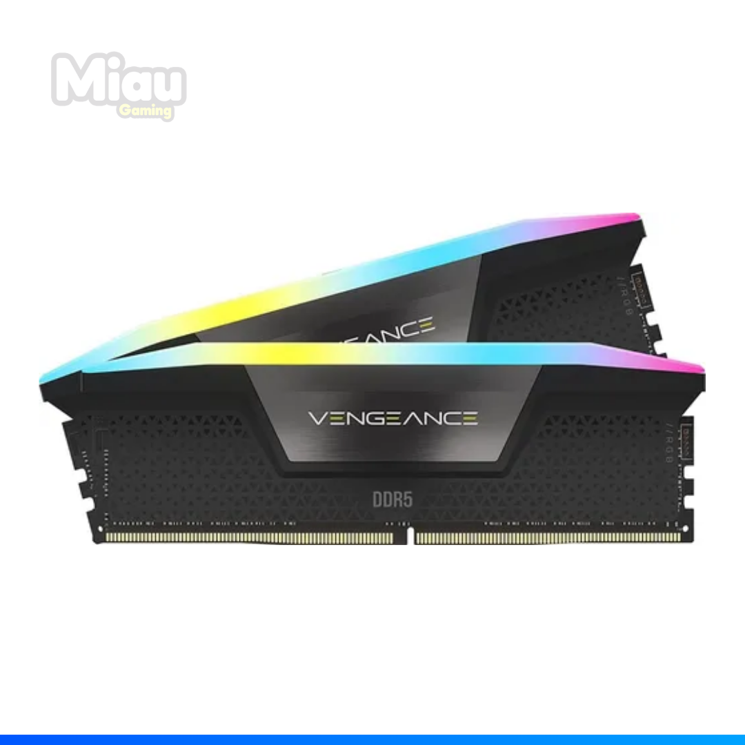 MEMORIA RAM CORSAIR VENGEANCE 32GB (2X16GB) 6400MHZ RGB CL36 DDR5 MEMORIA RAM CORSAIR VENGEANCE 32GB (2X16GB) 6400MHZ RGB CL36 DDR5 - Imagen 1