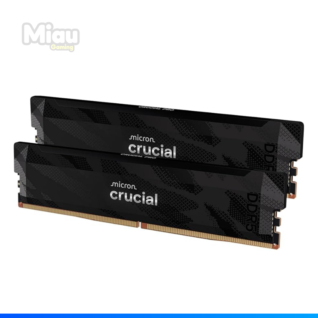 MEMORIA RAM CRUCIAL 2X16GB DDR5 BLACK 6400 C32 MEMORIA RAM CRUCIAL 2X16GB DDR5 BLACK 6400 C32 - Imagen 1