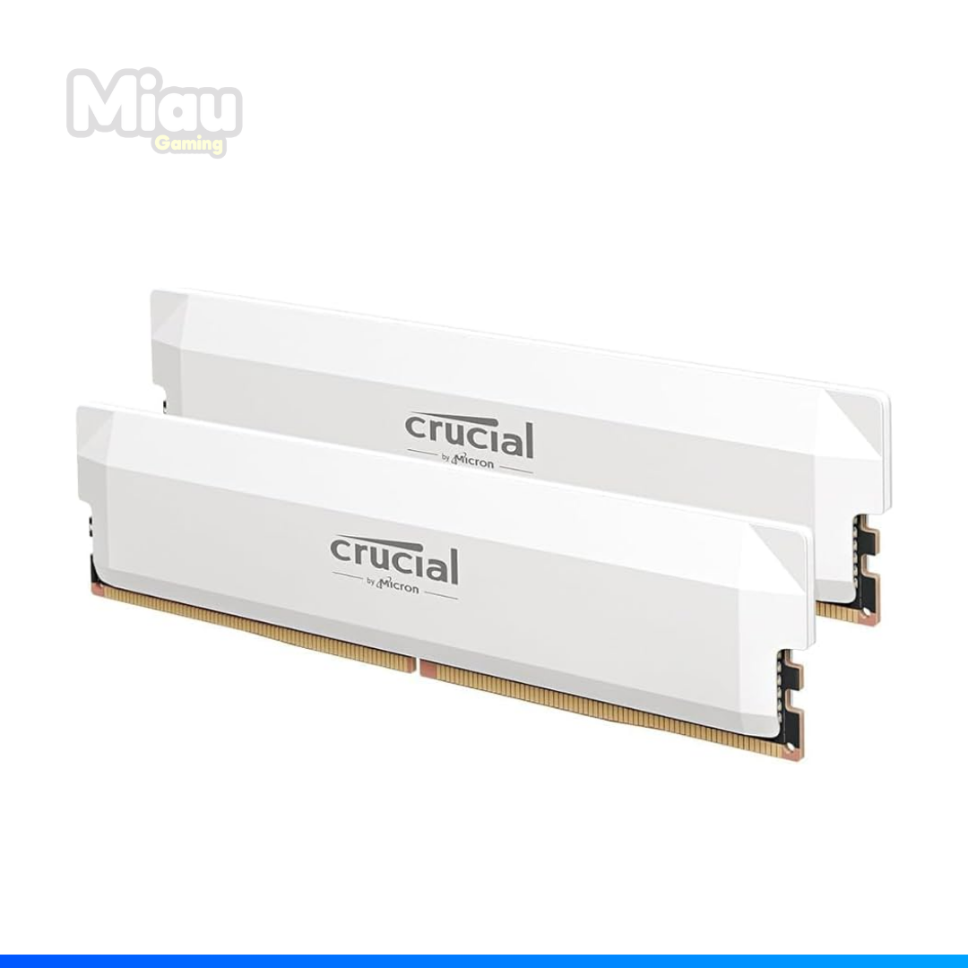 MEMORIA RAM CRUCIAL 2X16GB DDR5 WHITE 6400 C32 MEMORIA RAM CRUCIAL 2X16GB DDR5 WHITE 6400 C32 - Imagen 1