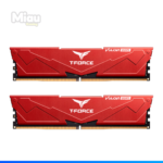 MEMORIA RAM T-FORCE VULCAN RED DDR5 2X32GB 6000MHZ C38 XMP+EXPO