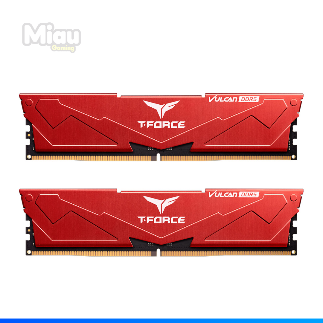 MEMORIA RAM T-FORCE VULCAN RED DDR5 2X32GB 6000MHZ C38 XMP+EXPO MEMORIA RAM T-FORCE VULCAN RED DDR5 2X32GB 6000MHZ C38 XMP+EXPO - Imagen 1