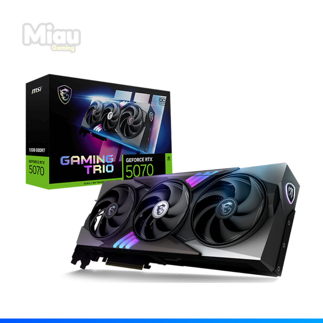 TARJETA DE VIDEO MSI RTX 5070 12GB GDDR7 192BITS GAMING TRIO OC TARJETA DE VIDEO MSI RTX 5070 12GB GDDR7 192BITS GAMING TRIO OC - Imagen 1