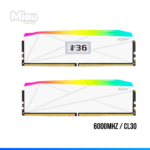 MEMORIA RAM 32GB 2X16GB 6000MHZ V-COLOR CL30 EXPO/XMP RGB WHITE